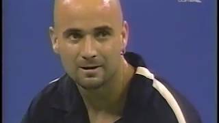 Bryan vs Agassi US Open 2001 [upl. by Nolyk]