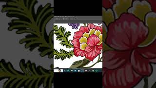 How to do brunches creation from flower motif in Textile Designing  Photoshop classes [upl. by Ymmat]