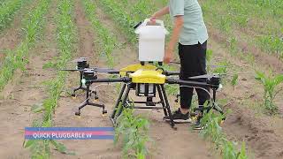 10L 16L 30L Joyance Agricultural drone with smart battery and fertilizer spreader [upl. by Nanni]