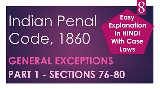 General Defenses  Sections 7680  Indian Penal Code [upl. by Euqor614]