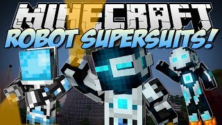 Minecraft  ROBOT SUPERSUITS Guns Gadgets Jetpacks amp More  Mod Showcase [upl. by Wahkuna]