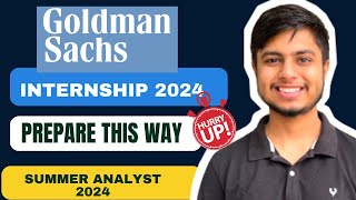 Goldman Sachs Internship 2024  Summer Analyst Program [upl. by Mairhpe]