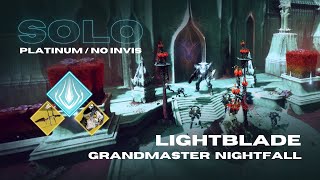 Solo Grandmaster Nightfall quotLightbladequot  No InvisPlatinum  Arc Titan  Destiny 2 [upl. by Melisent]