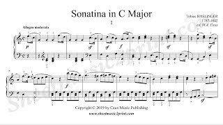 Haslinger  Sonatina in C Major 12  Allegro moderato [upl. by Ariday715]