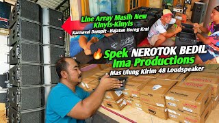 IMA unboxing 48 Loudspeaker Spek Nrotok Bedil Line array terbaru IMA production Ready [upl. by Burkhard658]