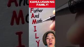 ALAM NYO BA ANG KAHULUGAN NG FAMILY  WHAT THE WORD FAMILY STANDS FOR  FAMILY ACRONYM MEANING [upl. by Attey]