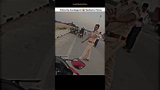 Police vs Bikers 😨Police ka Gundagardi🤬Tail tidy Number plate Challan shorts bike rider police [upl. by Picco]