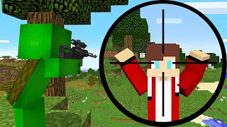 Hunter With Guns VS Speedrunner in Minecraft [upl. by Weidar]