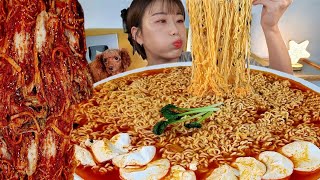 ASMR 직접 김장한 김장김치 순두부마열라면 리얼먹방  Kimchi made by myself Soft tofu ramen MUKBANG [upl. by Blatt]