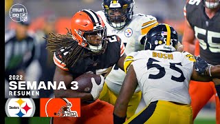 Pittsburgh STEELERS vs Cleveland BROWNS  Semana 3 NFL  Resumen Highlights  22 Sep 2022 [upl. by Yniattirb]