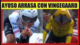 RESUMEN 1 ETAPA TIRRENO ADRIATICO 2024 AYUSO ARRASA CON VINGEGAARD [upl. by Bullock]