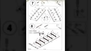 Furniture assembly Manual Instructions JYSK VEDDE 3620891 [upl. by Deehsar]