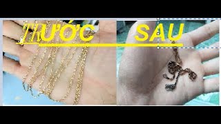 PHÂN BIỆT VÀNG THẬT GIẢ 18KGP  GOLD REAL AND GOLD FAKE [upl. by Jim]