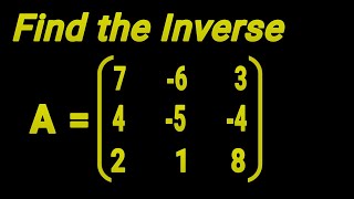 Inverse of a 3x3 Matrix  THE SIMPLE WAY [upl. by Zigrang318]