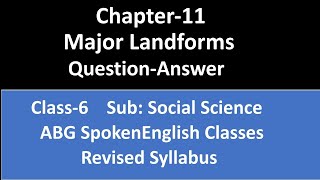 Major LandformsClass6SSTChapter11 Major Landforms QuestionAnswerಕನ್ನಡದಲ್ಲಿ ವಿವರಣೆABG555 [upl. by Esten]