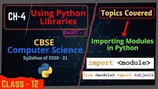 43 Using Python Libraries  Importing Modules in Python  How to import library in Python [upl. by Anera]