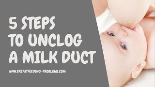 5 Steps to Unclogging a Milk Duct or Nipple Pore  Easily and Naturally [upl. by Issy]