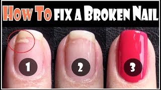 HOW TO FIX A BROKEN NAIL  REPAIR YOUR SPLIT NAILS EASY STEP BY STEP TECHNIQUE FOR BEGINNERS [upl. by Eitra370]