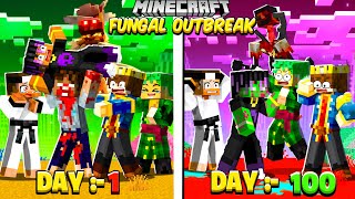 PART 2  100 Days In FUNGAL OUTBREAK WORLD in Minecraft 😰 [upl. by Atthia818]