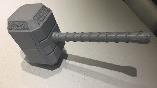 Life Size Thors Hammer Mjolnir 3d Printed Video [upl. by Helse]