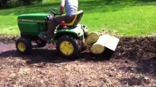 John Deere 316 running rototiller [upl. by Raasch]