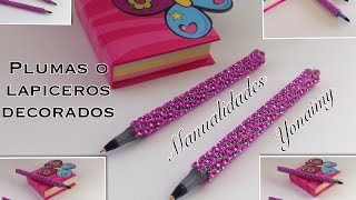 PLUMAS LAPICEROS O BOLIGRAFOS DECORADOS DIY [upl. by Akyssej250]