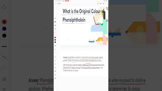 What is the Original Colour of Phenolphthalein [upl. by Nedra]