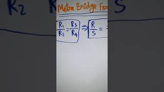 meter bridge formula [upl. by Suivatal]