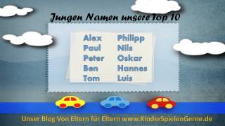 Baby Kinder Namen Meine Top 10 für Jungen [upl. by Eusoj]