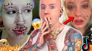 FORCED PIERCING Ends In DISASTER  New TikTok Piercing Fails 26  Roly [upl. by Nnairrek362]