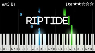 Vance Joy  Riptide  EASY Piano Tutorial [upl. by Aerdnua286]