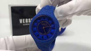 VERSUS Versace Watch Fire Island Blue Silicone Strap VSPOQ1917 [upl. by Arodasi]