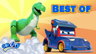 Cele mai bune desene animate cu DINOZAURI  Super Camion  Car City World App [upl. by Nehtiek]