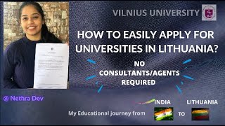 How to easily apply to the TOP UNIVERSITY in LITHUANIA [upl. by Ativet]