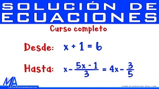 Solución de ecuaciones de primer grado TODO LO QUE DEBES SABER [upl. by Ogirdor]