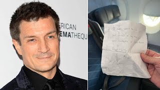 Nathan Fillion Applauds Fans Classy Move After Being Recognized on a Flight [upl. by Ariaes]