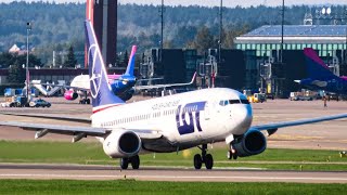 42 MINUTE OF GDANSK AIRPORT PLANESPOTTING  LIVE ATC [upl. by Cathie782]