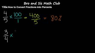 Convert Fractions into Percents  7th Grade Math [upl. by Cyprian]