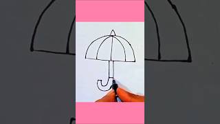 How to draw umbrella umbrella drawing for kids and toddlers ytshort drawing4kids shorts [upl. by Airotkciv]