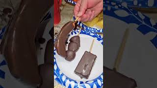 Como hacer paletas de fruta con chocolate chocolate fruit frutastropicais frutas comida viral [upl. by Dleifrag]