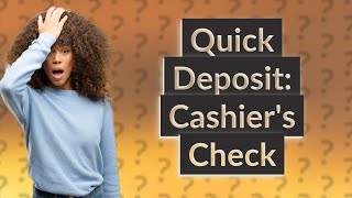 How do I deposit a cashiers check into my Capital One account [upl. by Donough]