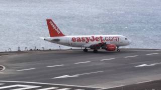 Aeroporto Madeira Funchal Descolagem Easyjet Takeoff at Madeira Airport Décollage de Madère [upl. by Boni]