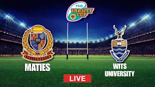 Maties vs Wits  FNB Varsity Cup  Livescore [upl. by Ardnayek291]