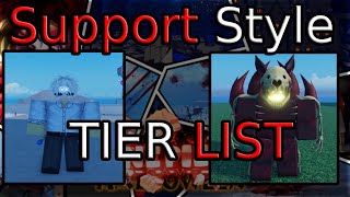 AOPG BEST TRANSFORMATIONSUPPORT STYLE TIER LIST A One Piece Game  Roblox [upl. by Aitan725]