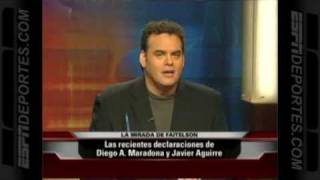 MIRADA DE FAITELSON Declaraciones de Maradona y Aguirre [upl. by Muriah]