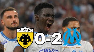 AEK ATHENES 02 MARSEILLE DÉBRIEF 🚨VICTOIRE DE LOM DANS LA DIFFICULTÉ  🔥LOPEZ MONSTREUX [upl. by Ayatnohs]