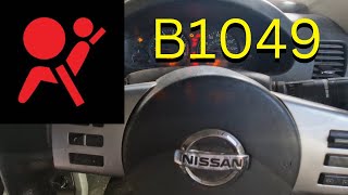 Nissan Navara airbag fault B1049 Driver airbag module open circuit [upl. by Elodea]