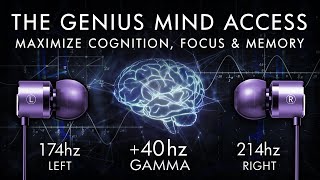 The Genius Mind Access  40 Hz Gamma Binaural Beat  Maximize Cognition Focus amp Memory [upl. by Malena]