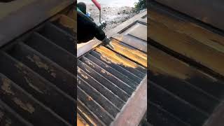 INSANE SANDBLASTING POWER  Demonstration on wood [upl. by Timms]