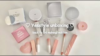 Yesstyle unboxing back to uni makeup edition ♡ [upl. by Kcirred583]